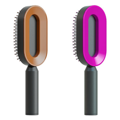 Self-Cleaning Hair Brush – Anti-Static Scalp Massage Comb for Women - Avail Market