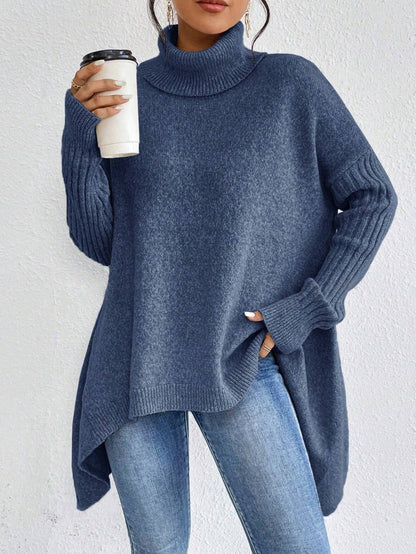 Women’s Winter Turtleneck Sweater – Loose Knit Pullover - Avail Market
