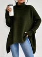 Women’s Winter Turtleneck Sweater – Loose Knit Pullover - Avail Market