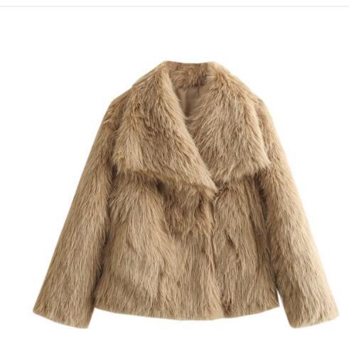 Winter Plush Coat – Warm Fluffy Lapel Jacket for Women - Avail Market