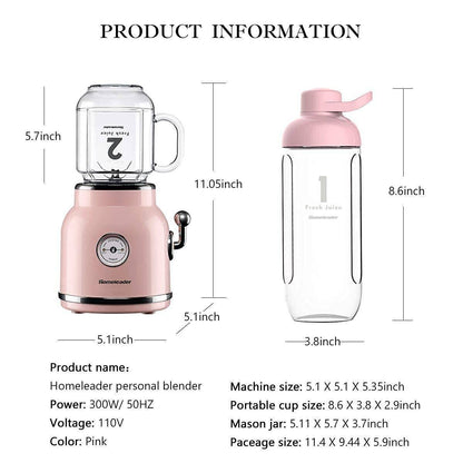 Personal Blender Maker For Shakes And Smoothies With 20.3 Oz Travel Cup And Lid