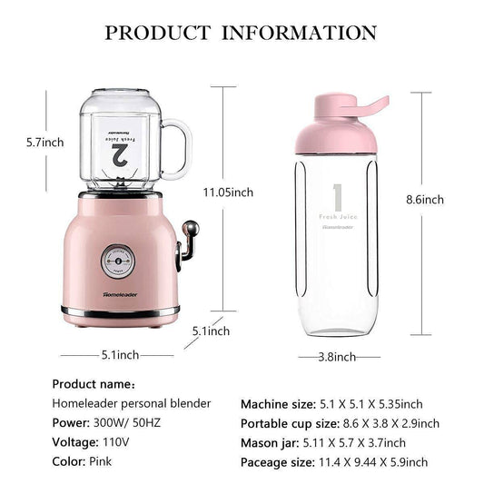 Personal Blender Maker For Shakes And Smoothies With 20.3 Oz Travel Cup And Lid