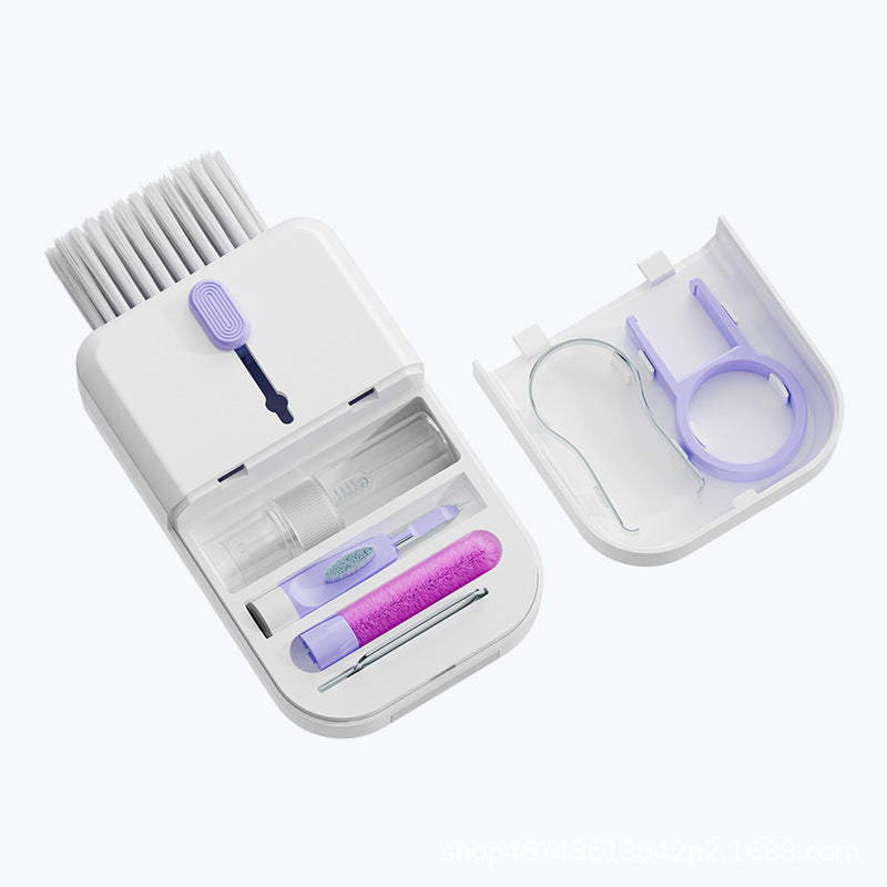 Portable 11-in-1 Cleaning Kit – Keyboard, Screen & Earphone Cleaner with Storage Box