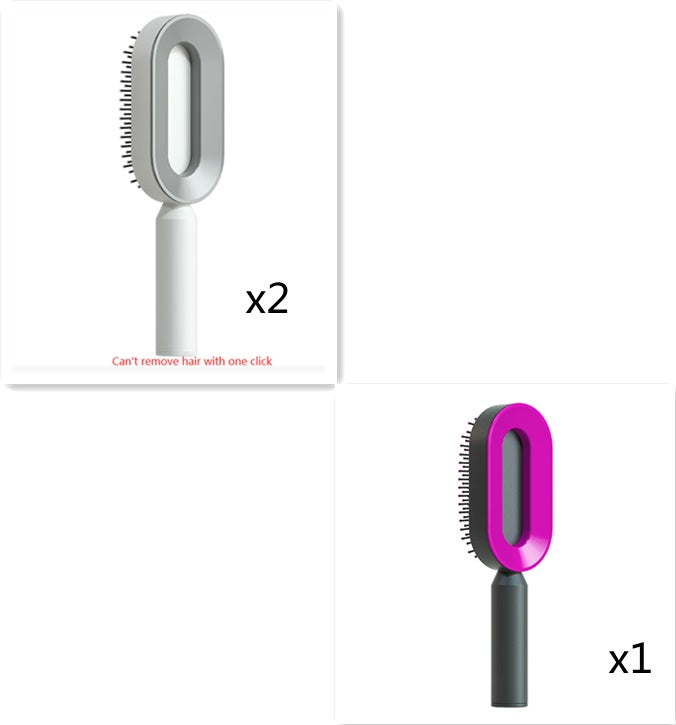 Self-Cleaning Hair Brush – Anti-Static Scalp Massage Comb for Women - Avail Market