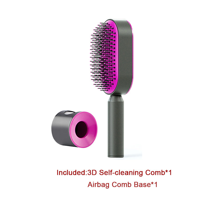 Self-Cleaning Hair Brush – Anti-Static Scalp Massage Comb for Women - Avail Market