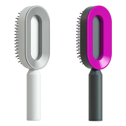 Self-Cleaning Hair Brush – Anti-Static Scalp Massage Comb for Women - Avail Market