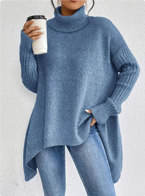 Women’s Winter Turtleneck Sweater – Loose Knit Pullover - Avail Market