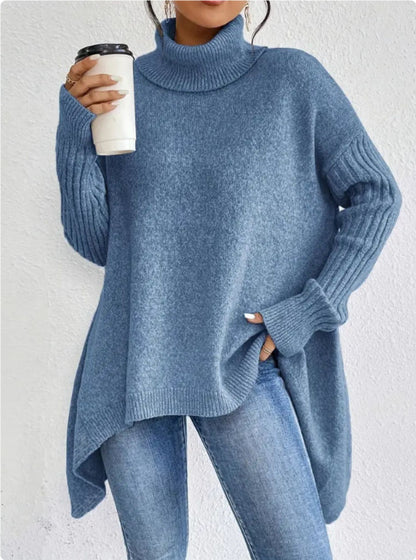 Women’s Winter Turtleneck Sweater – Loose Knit Pullover - Avail Market