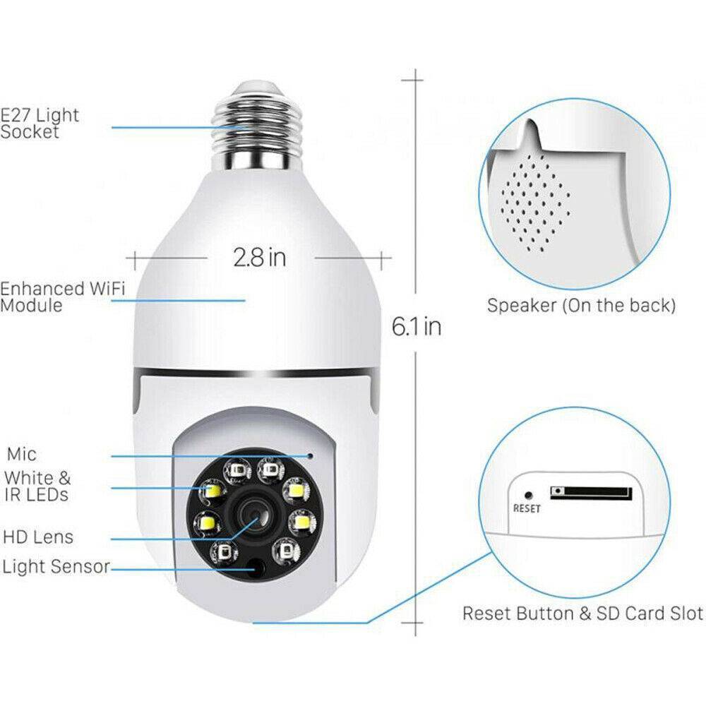 IR E27 1080P WiFi Light Bulb Camera – Smart Home Security - Avail Market