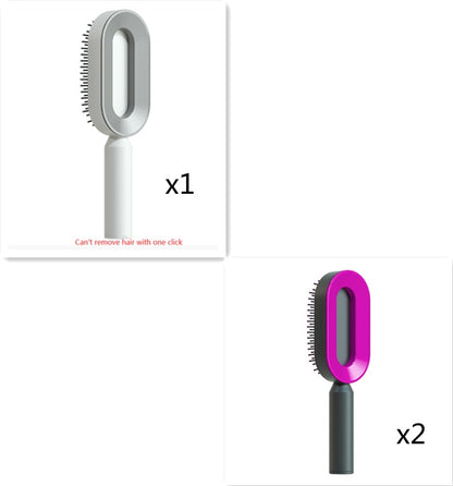 Self-Cleaning Hair Brush – Anti-Static Scalp Massage Comb for Women - Avail Market