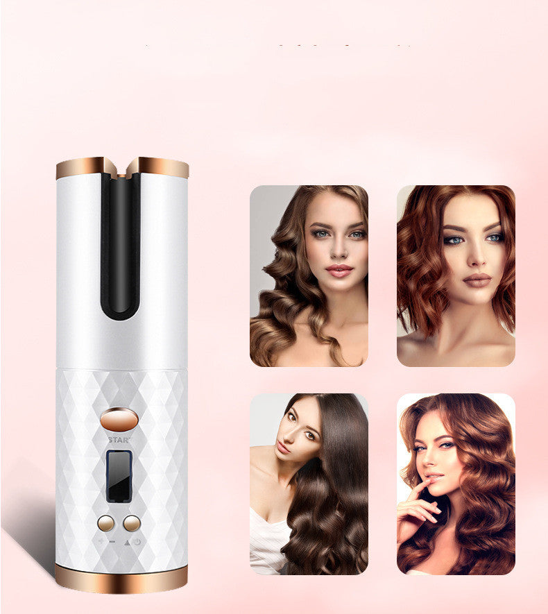 Rechargeable Automatic Hair Curler – Portable LCD Ceramic Curling Iron - Avail Market