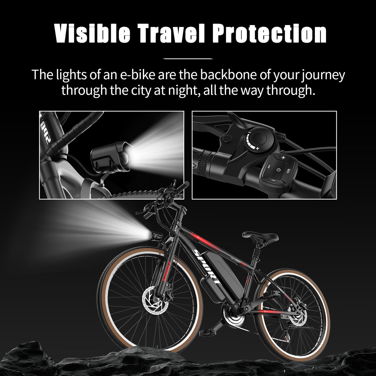 Electric Bike For Adults, 500W Motor, 22mph 45miles Range Electric Mountain Bike, 360Wh Removable Battery, 26in Tires E Bikes For Adults Commuting Outdoor, Professional 7-Speed