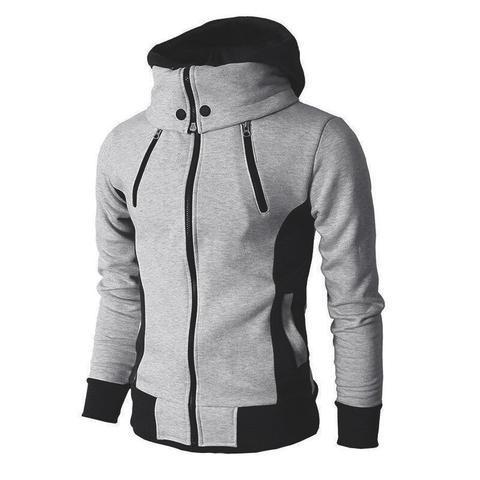 Men’s Zip-Up Hooded Jacket – Casual Slim Two-Piece Sports Sweatshirt - Avail Market