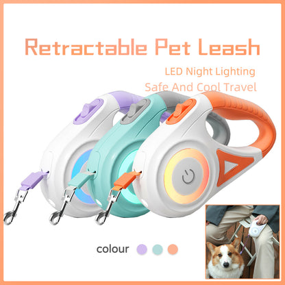 Retractable Dog Leash with Collar & Light – For Small & Medium Pets - Avail Market