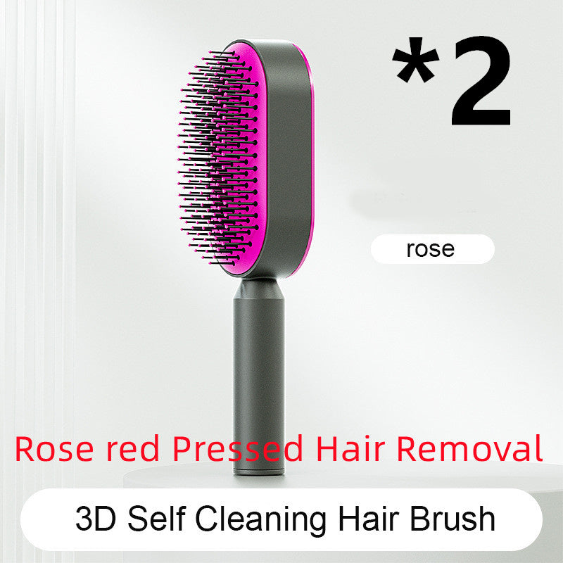 Self-Cleaning Hair Brush – Anti-Static Scalp Massage Comb for Women - Avail Market
