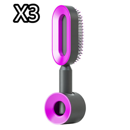 Self-Cleaning Hair Brush – Anti-Static Scalp Massage Comb for Women - Avail Market