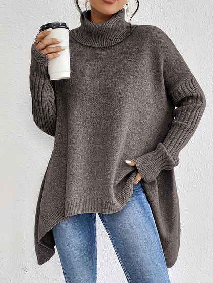 Women’s Winter Turtleneck Sweater – Loose Knit Pullover - Avail Market