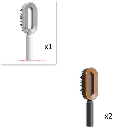 Self-Cleaning Hair Brush – Anti-Static Scalp Massage Comb for Women - Avail Market