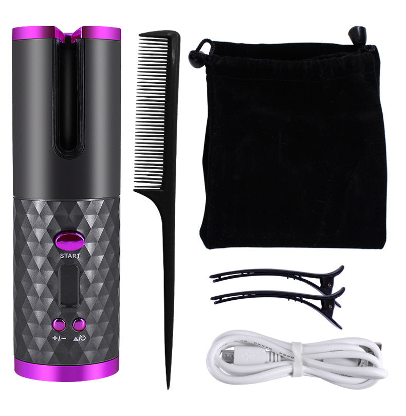 Rechargeable Automatic Hair Curler – Portable LCD Ceramic Curling Iron - Avail Market