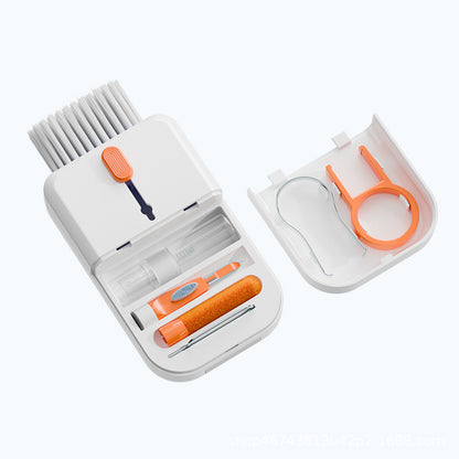 Portable 11-in-1 Cleaning Kit – Keyboard, Screen & Earphone Cleaner with Storage Box