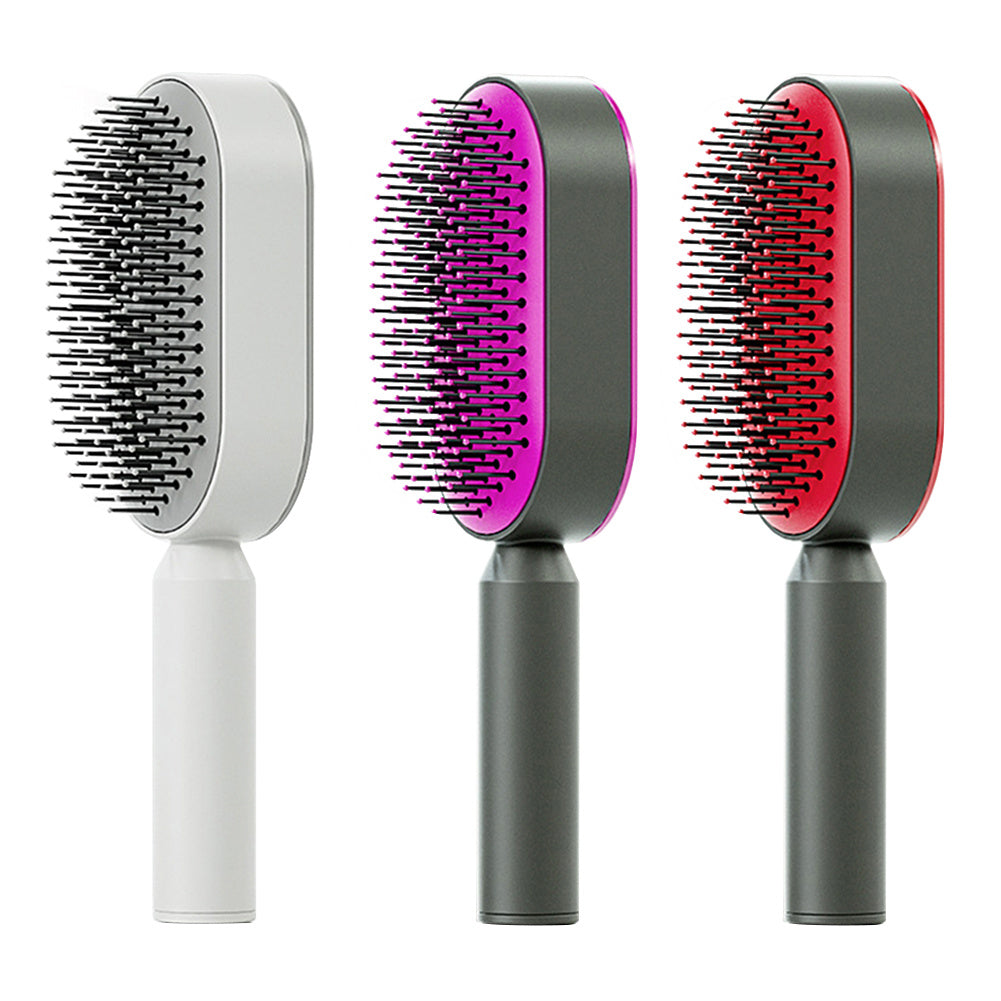 Self-Cleaning Hair Brush – Anti-Static Scalp Massage Comb for Women - Avail Market
