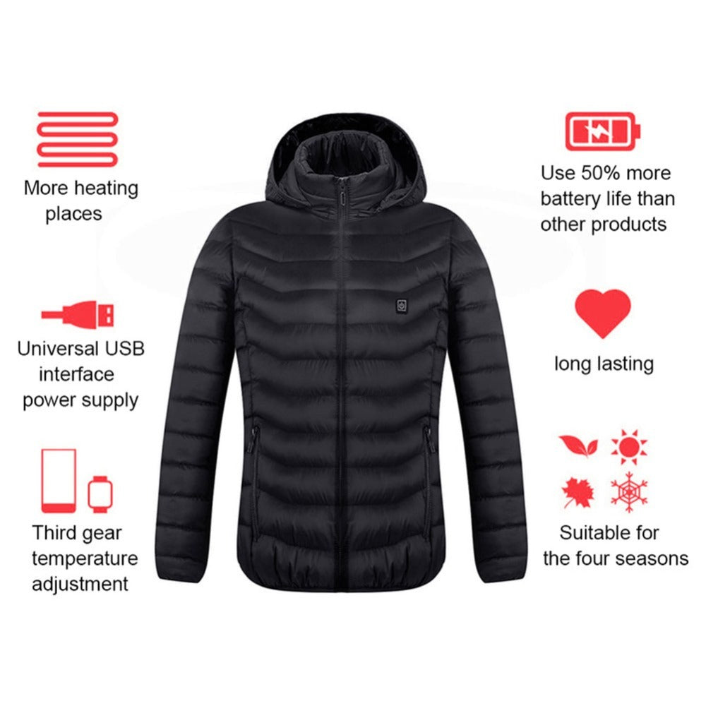 Men’s USB Heated Jacket – Warm Winter Electric Coat & Thermal Vest - Avail Market