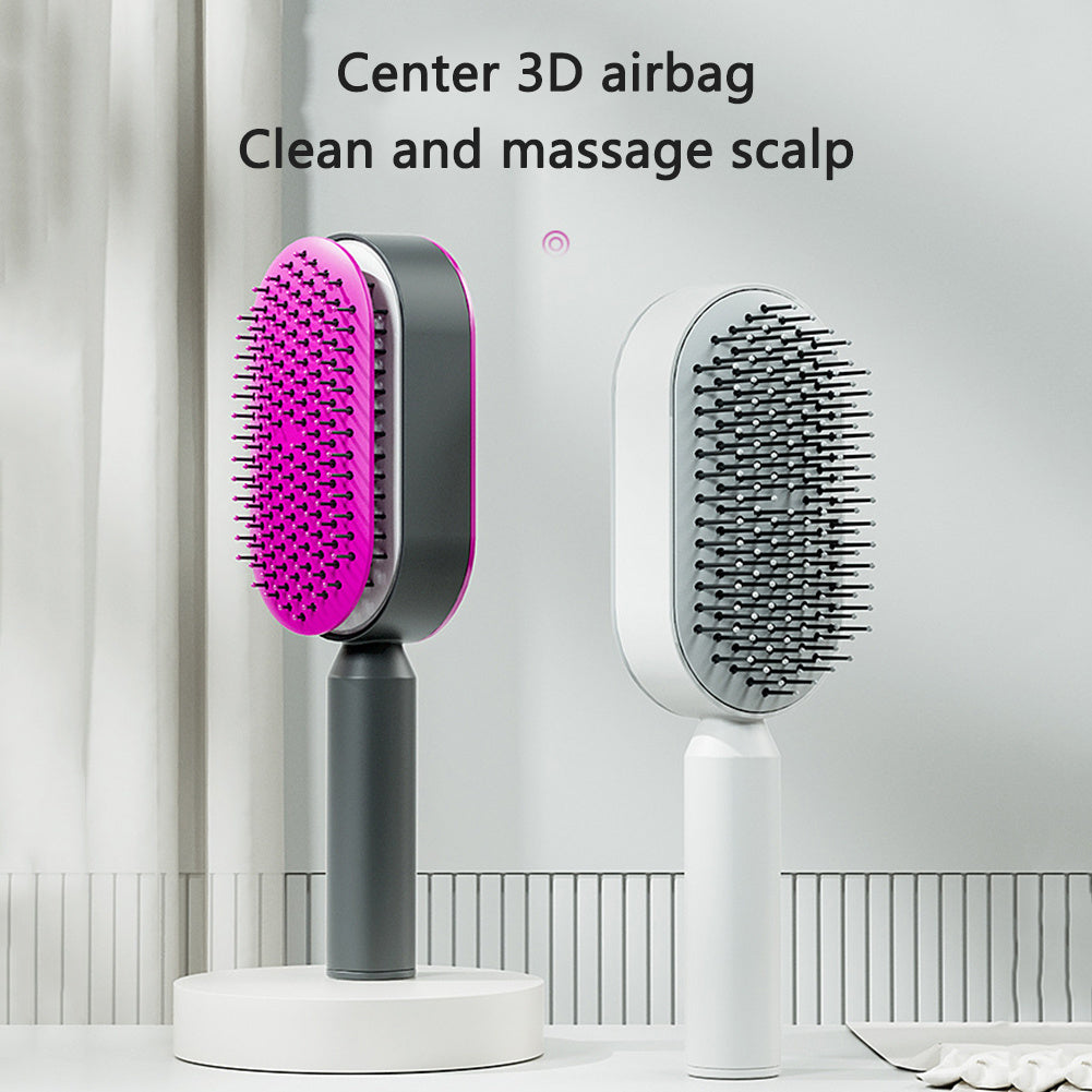 Self-Cleaning Hair Brush – Anti-Static Scalp Massage Comb for Women - Avail Market