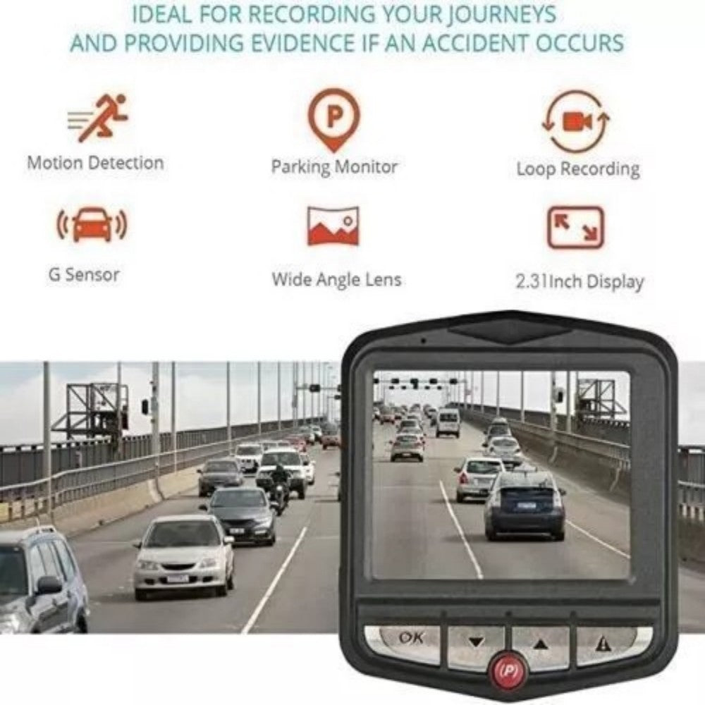 2.4 Inch Full HD 1080P Dash Cam, Car DVR Front Or Rear Camera Night Vision G Sensor