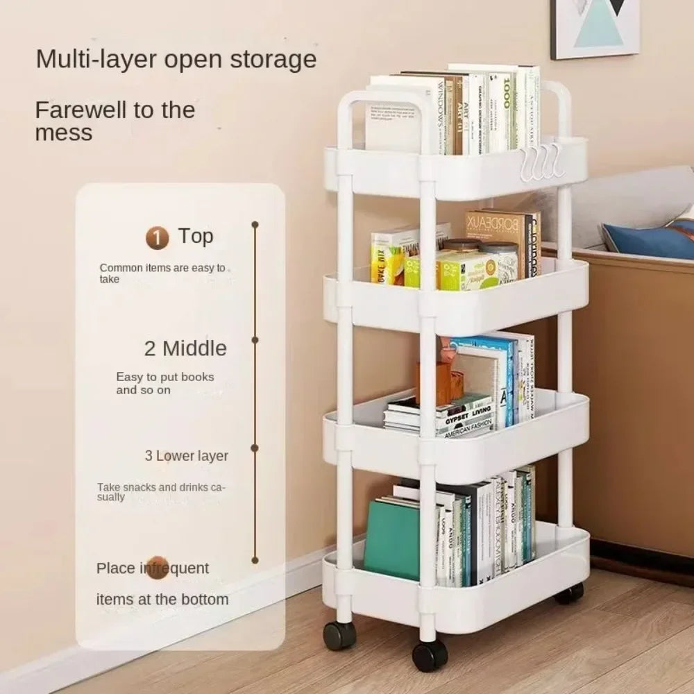 Multi-Layer Mobile Storage Rack – Kitchen, Bedroom, Bathroom, Snacks & Baby Essentials