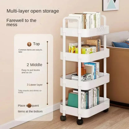 Multi-Layer Mobile Storage Rack – Kitchen, Bedroom, Bathroom, Snacks & Baby Essentials