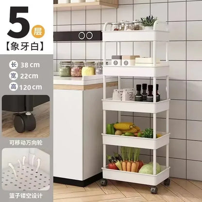 Multi-Layer Mobile Storage Rack – Kitchen, Bedroom, Bathroom, Snacks & Baby Essentials