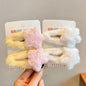 1/8pcs Cute Trendy Y2K Star Hairpins Girls Sweet Plush Autumn Winter Barrettes Pentagram Hair Clips For Women Hair Accessories
