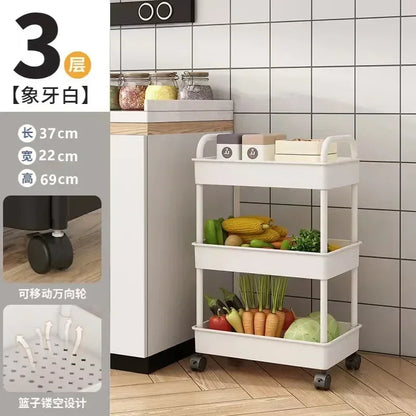 Multi-Layer Mobile Storage Rack – Kitchen, Bedroom, Bathroom, Snacks & Baby Essentials