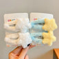 1/8pcs Cute Trendy Y2K Star Hairpins Girls Sweet Plush Autumn Winter Barrettes Pentagram Hair Clips For Women Hair Accessories