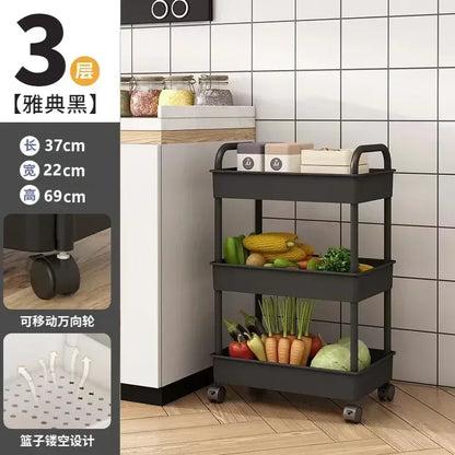 Multi-Layer Mobile Storage Rack – Kitchen, Bedroom, Bathroom, Snacks & Baby Essentials