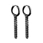 1 Pairs Punk Stainless Steel Stud Earrings Black Earrings Set For Men Women Vintage Hip Hop Piercing Ear Jewelry Accessories