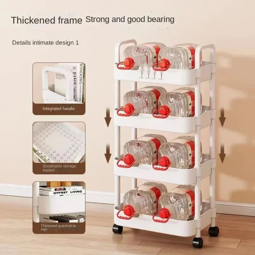 Multi-Layer Mobile Storage Rack – Kitchen, Bedroom, Bathroom, Snacks & Baby Essentials
