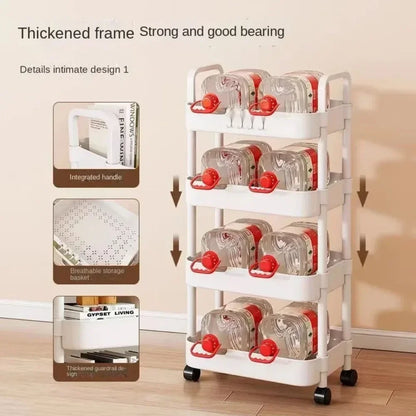 Multi-Layer Mobile Storage Rack – Kitchen, Bedroom, Bathroom, Snacks & Baby Essentials