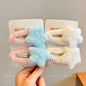 1/8pcs Cute Trendy Y2K Star Hairpins Girls Sweet Plush Autumn Winter Barrettes Pentagram Hair Clips For Women Hair Accessories