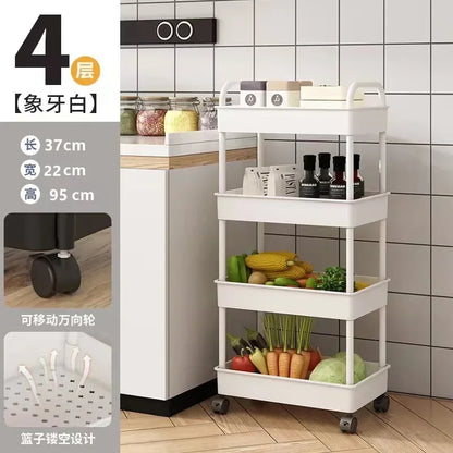 Multi-Layer Mobile Storage Rack – Kitchen, Bedroom, Bathroom, Snacks & Baby Essentials