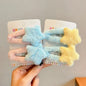 1/8pcs Cute Trendy Y2K Star Hairpins Girls Sweet Plush Autumn Winter Barrettes Pentagram Hair Clips For Women Hair Accessories