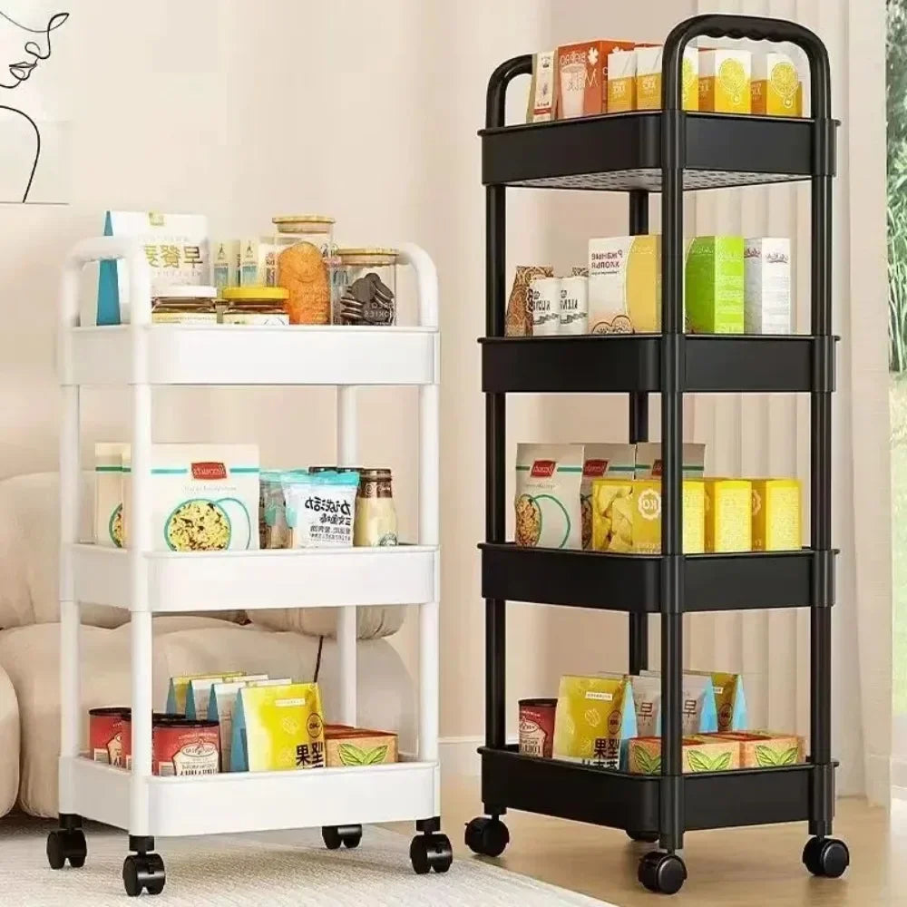 Multi-Layer Mobile Storage Rack – Kitchen, Bedroom, Bathroom, Snacks & Baby Essentials