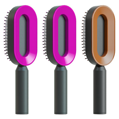 Self-Cleaning Hair Brush – Anti-Static Scalp Massage Comb for Women - Avail Market