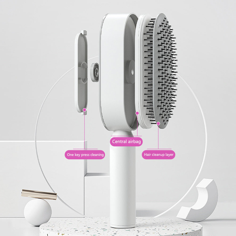 Self-Cleaning Hair Brush – Anti-Static Scalp Massage Comb for Women - Avail Market