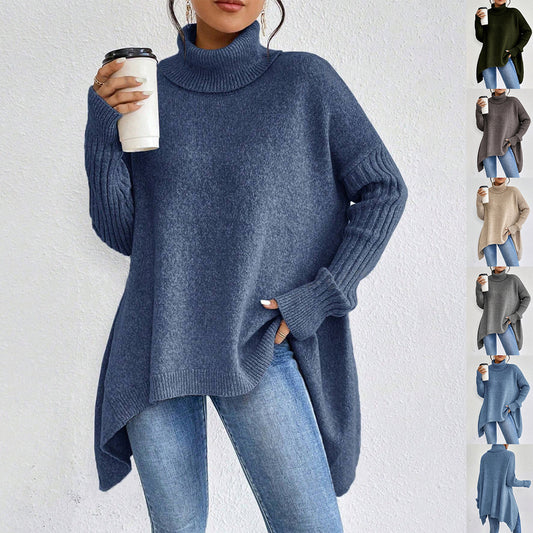 Women’s Winter Turtleneck Sweater – Loose Knit Pullover - Avail Market