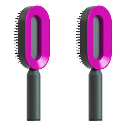Self-Cleaning Hair Brush – Anti-Static Scalp Massage Comb for Women - Avail Market