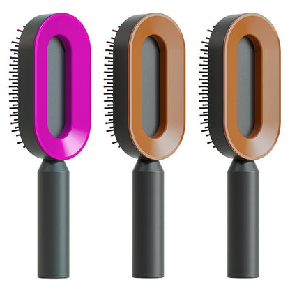 Self-Cleaning Hair Brush – Anti-Static Scalp Massage Comb for Women - Avail Market