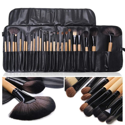 24-Piece Makeup Brush Set – Professional Brushes for Eyes, Face & Foundation - Avail Market