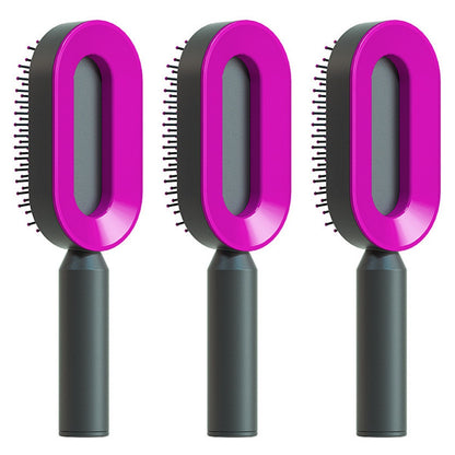 Self-Cleaning Hair Brush – Anti-Static Scalp Massage Comb for Women - Avail Market