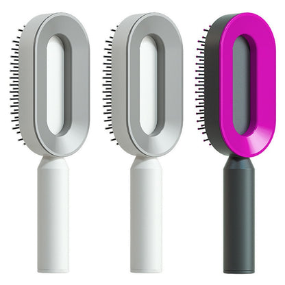 Self-Cleaning Hair Brush – Anti-Static Scalp Massage Comb for Women - Avail Market